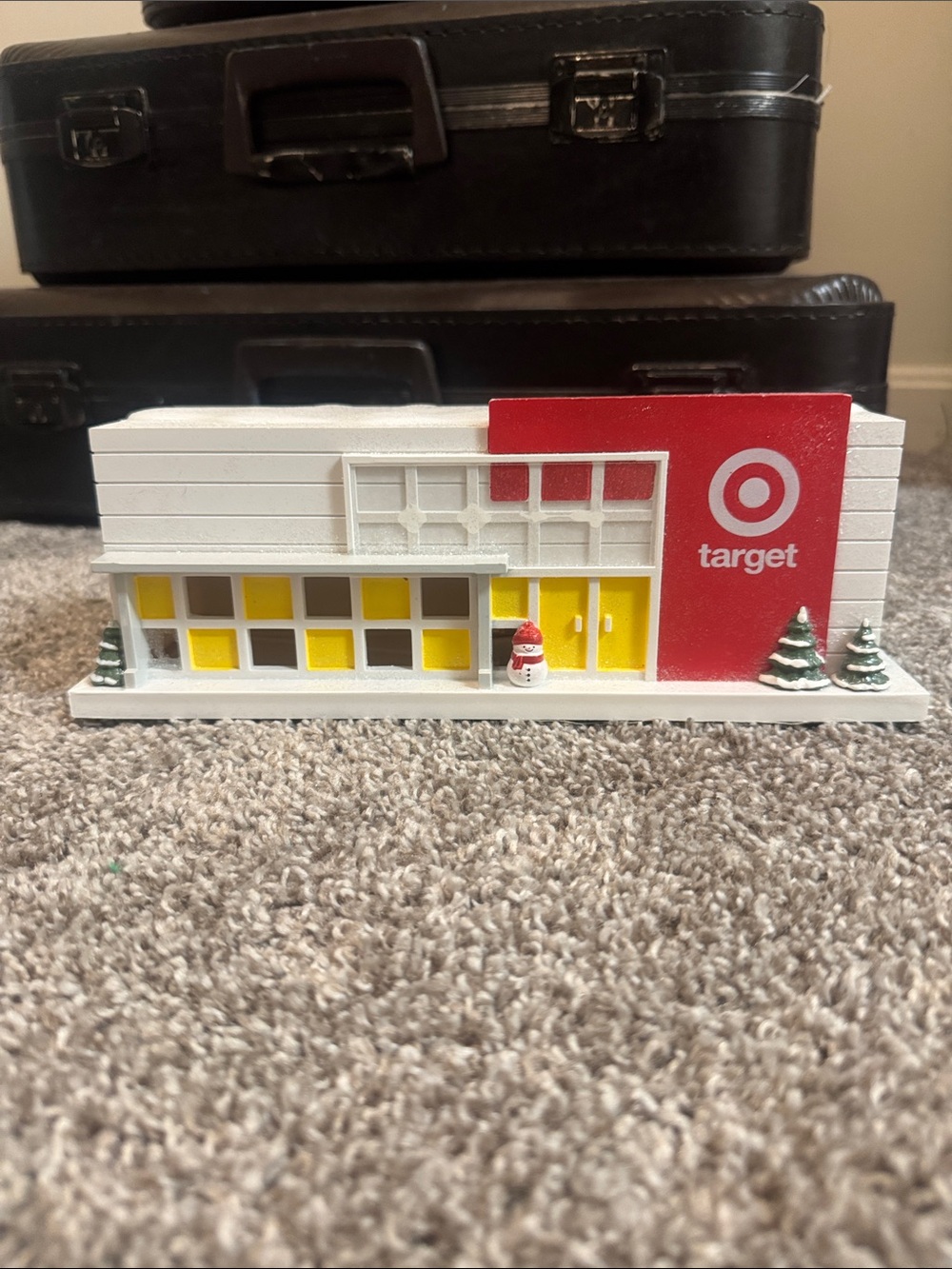 Target Red and White Holiday Store Figurine with Yellow Accents
